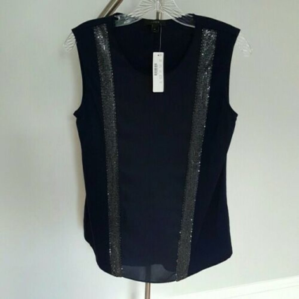 Women's J. Crew Navy Sleeveless Top